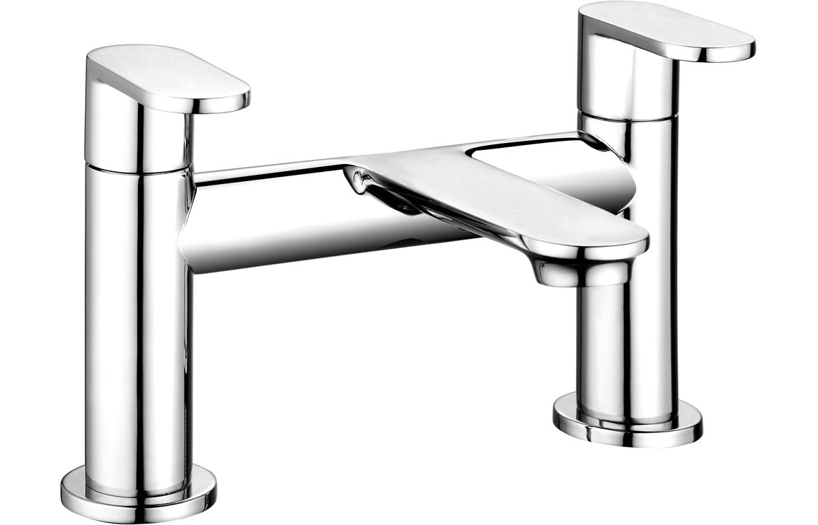 Chrome Bath Filler Tap With Flat Lever Handles - Prystine Ohio - TAP 'N' SHOWER