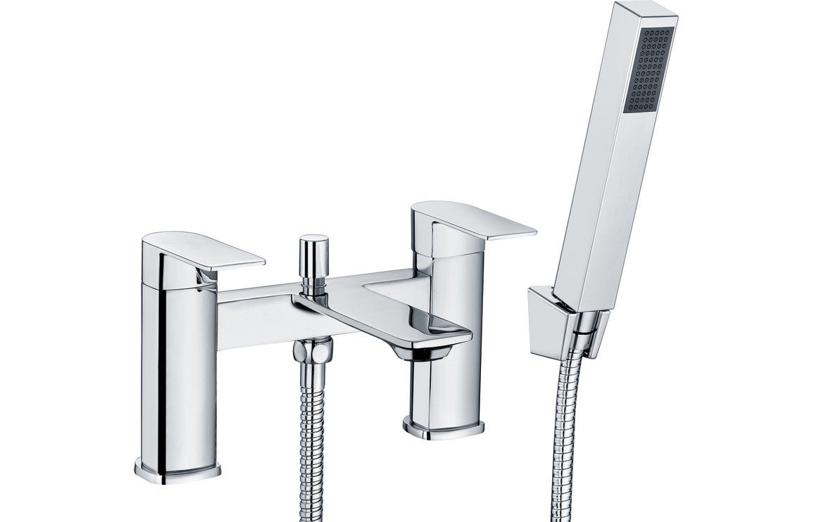 Chrome Bath Shower Mixer Tap With Shower Kit - Prystine Ohio - TAP 'N' SHOWER