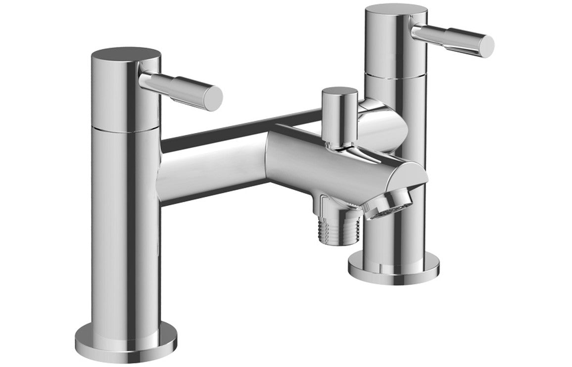 Chrome Bath Shower Mixer Tap ONLY Deck Mounted - Prystine Gilbert - TAP 'N' SHOWER