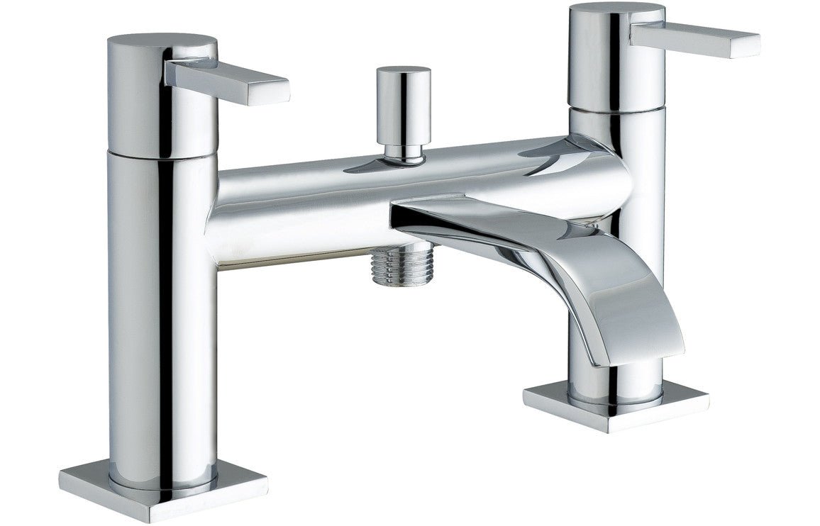 Chrome Bath Shower Mixer Tap Deck Mounted - Prystine El Paso - TAP 'N' SHOWER