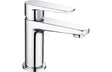 Chrone Basin Mixer Tap With Flat lever Handle & Click Clack Waste - Prystine Tulsa - TAP 'N' SHOWER