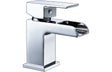 Chrome Waterfall Small Basin Mixer Tap With Push Down Waste - Prystine Scottsdale - TAP 'N' SHOWER