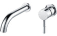 Chrome Wall Mounted Basin Mixer Tap Round with Lever Handle - Prystine Gilbert - TAP 'N' SHOWER
