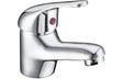 Chrome Contract Mono Basin Mixer With Lever Handles Deck Mountded - Prystine Detroit - TAP 'N' SHOWER