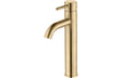 Brushed Brass Tall Basin Mixer Tap Tap With Round Lever Handles - Prystine Tuscon - TAP 'N' SHOWER
