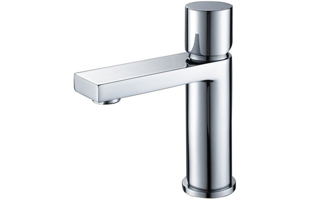 Stylish Chrome Basin Mixer Tap With Click Clack Waste - Prystine Atlanta - TAP 'N' SHOWER