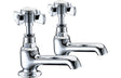 Traditional Chrome Basin Taps With Crosshead Handles - Prystine Lubbock - TAP 'N' SHOWER