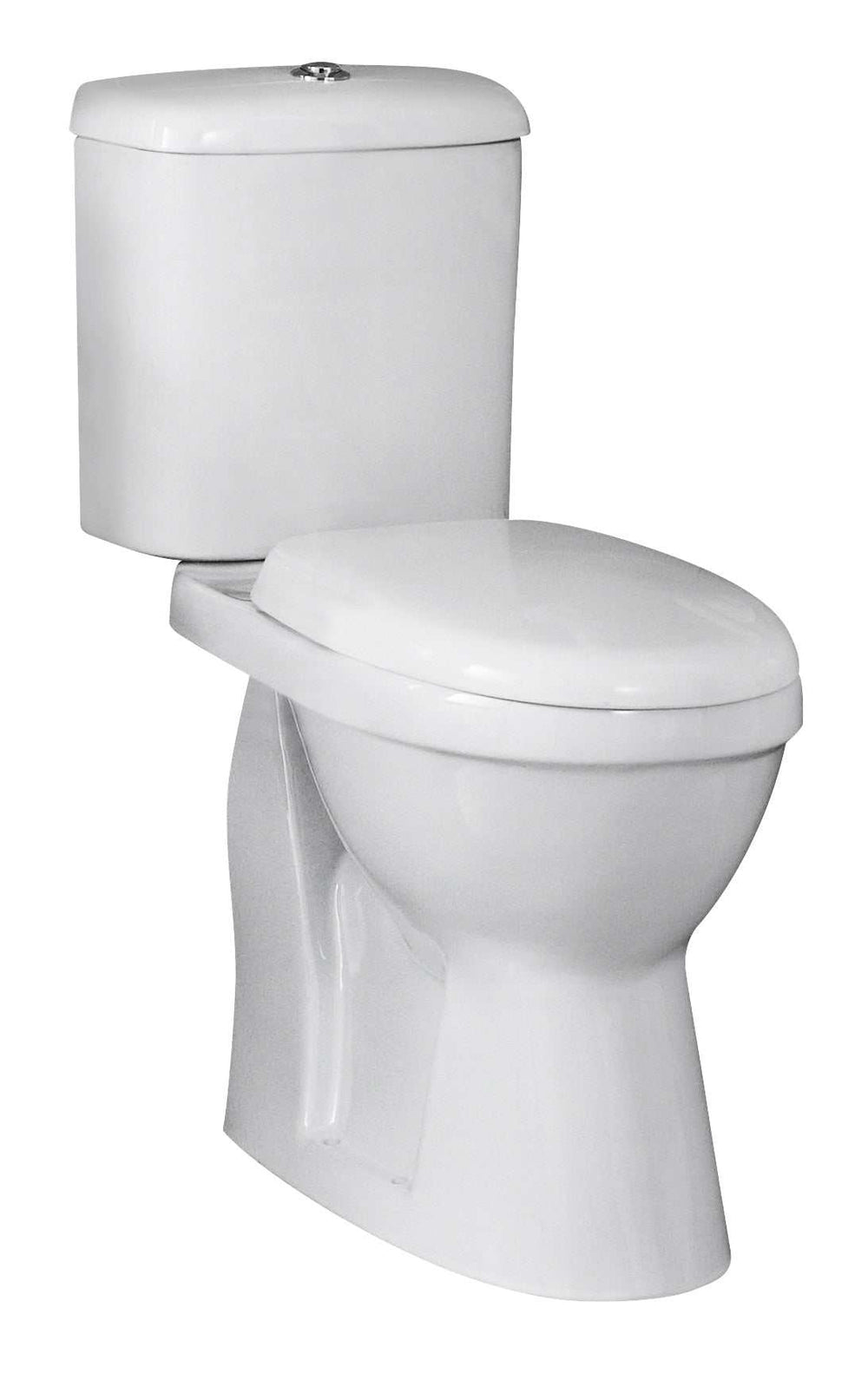 Nuie Comfort Height Close Coupled Push Button Cistern Toilet - Soft Close Seat - DOCMP100