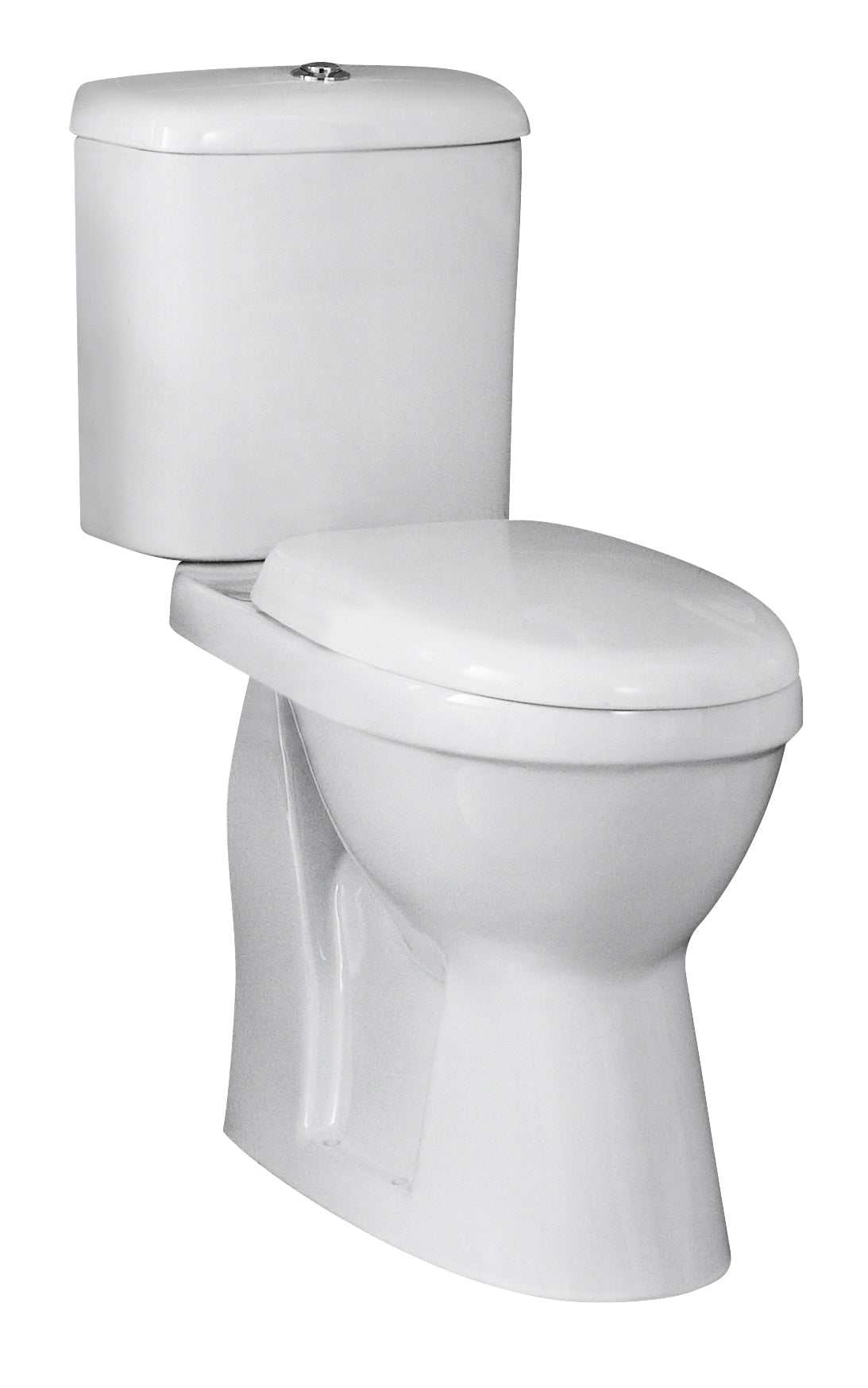 Nuie Comfort Height Close Coupled Push Button Cistern Toilet - Soft Close Seat - DOCMP100