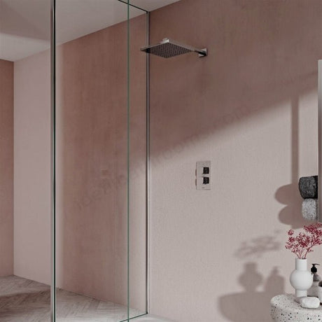 Aqualisa Dream concealed thermostatic mixer single outlet With Wall Fixed Head - Square - DRMDCV1.FW.SQR - TAP 'N' SHOWER