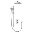 Aqualisa Dream Concealed Thermostatic Mixer Dual Outlet with Adj Kit And Wall Fixed Head Square - Chrome - DRMDCV2.ADFW.SQR - TAP 'N' SHOWER