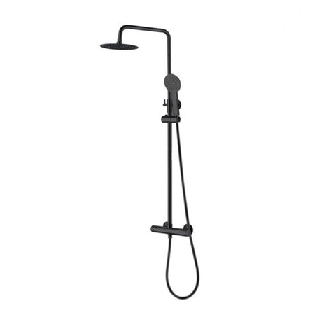 Niagara Equate Round Thermostatic Bar Shower Complete Pack In Matt Black - 9301BL