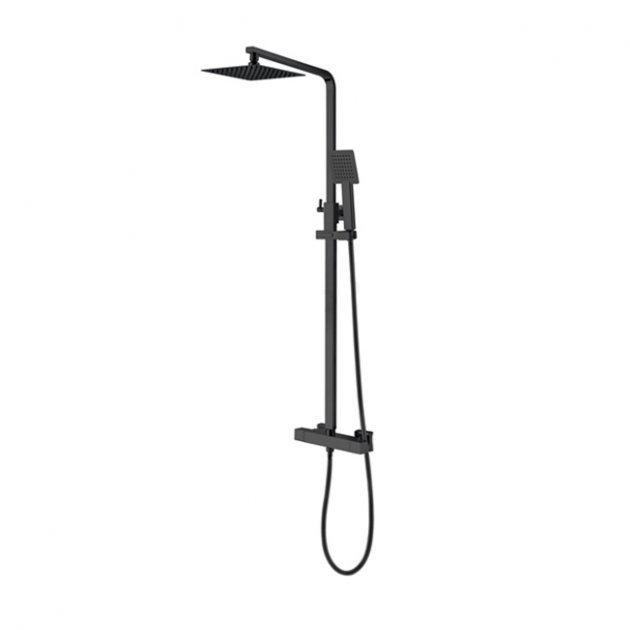 Niagara Observa Square Bar Shower Complete Pack In Matt Black - 9302BL