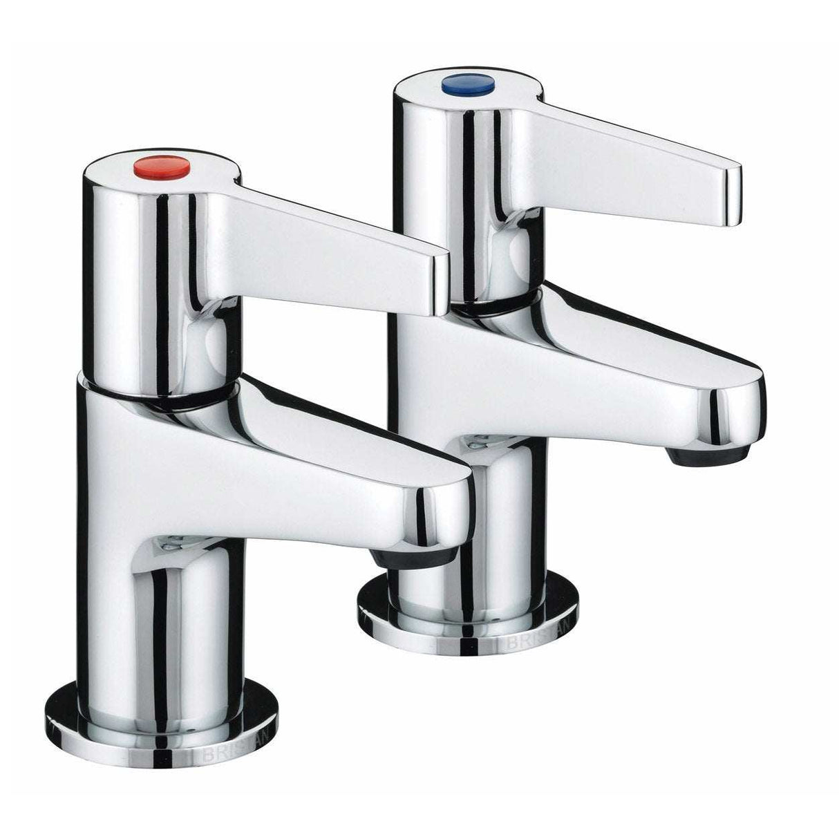 Bristan Design Utility Lever Round Basin Taps - Chrome - DUL 1/2 C