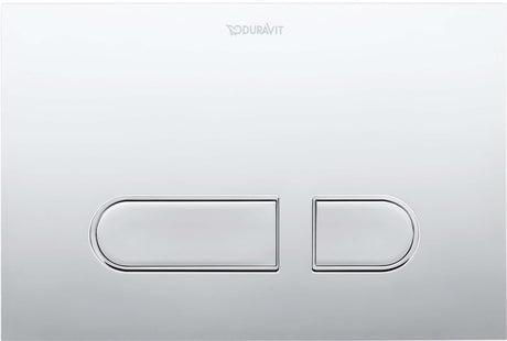 Duravit DuraSystem Dual Flush Mechanical Actuator Plate for WC A1 217 x 10 x 147mm - Chrome - WD5001021000 - TAP 'N' SHOWER