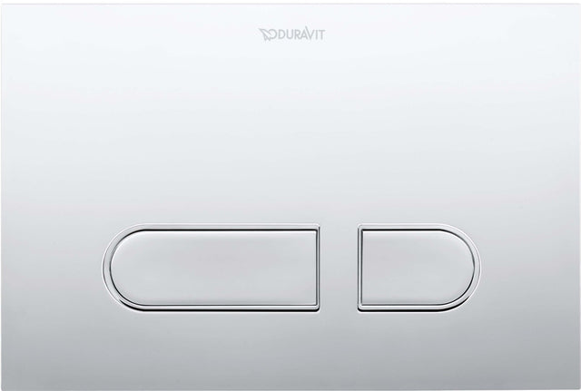 Duravit DuraSystem Dual Flush Mechanical Actuator Plate for WC A1 217 x 10 x 147mm - Chrome - WD5001021000 - TAP 'N' SHOWER