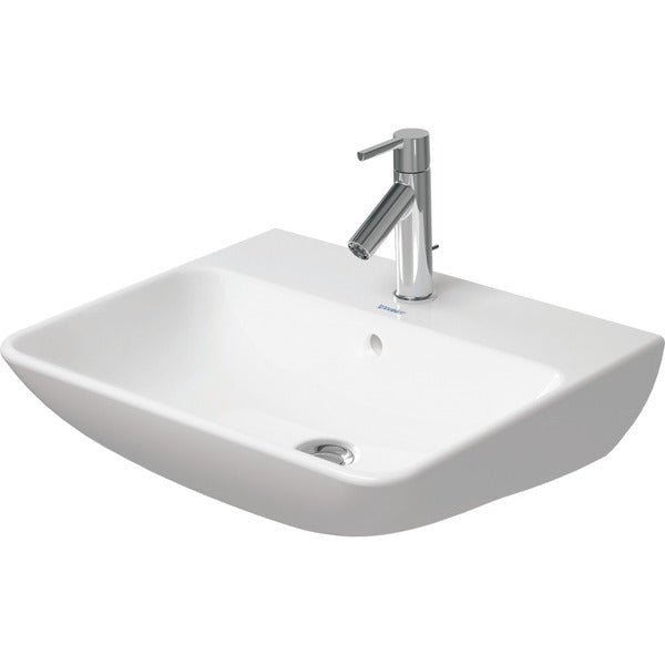 Duravit ME by Starck 1 Tap Hole Ceramic Washbasin 550mm Wide - White High Gloss - 2335550000 - TAP 'N' SHOWER