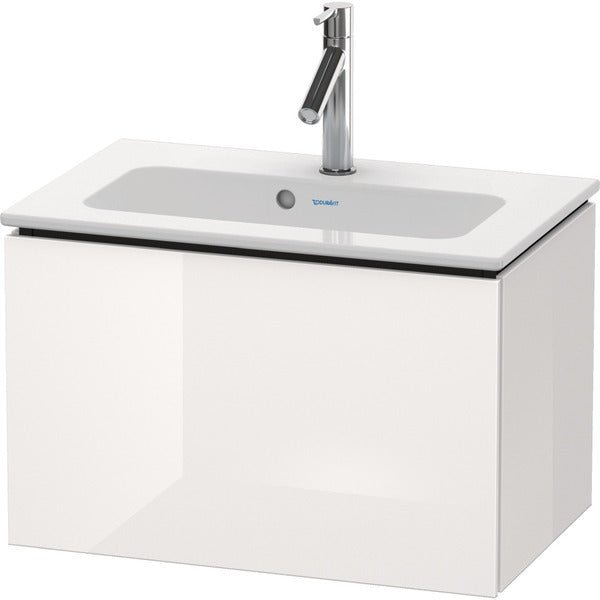 Duravit L Cube 1 Drawer Wall Hung Vanity Unit Only 620mm Wide - White Gloss - LC615602222 - TAP 'N' SHOWER