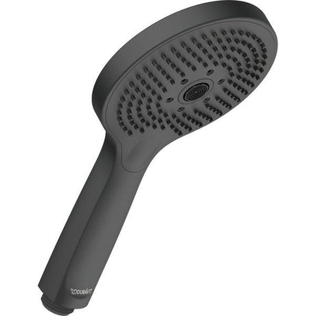 Duravit Round 120mm Hand Shower with Silicone Nozzles - Matt Black - UV0650017046 - TAP 'N' SHOWER
