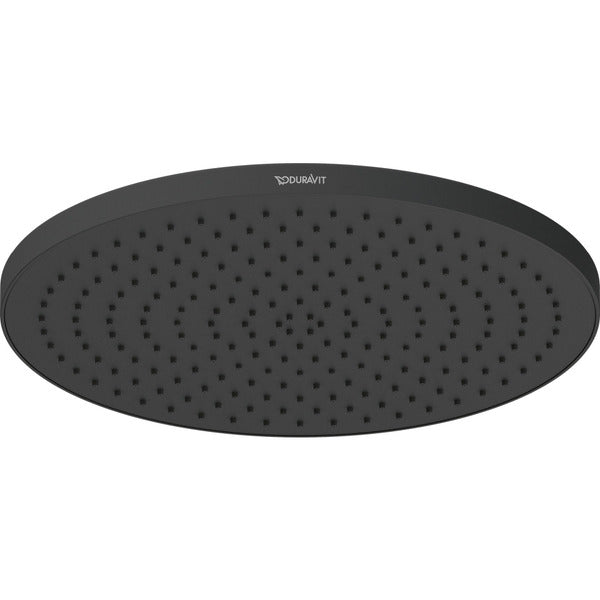 Duravit Round 230mm Showerhead with Silicone Nozzles - Matt Black - UV0660017046 - TAP 'N' SHOWER