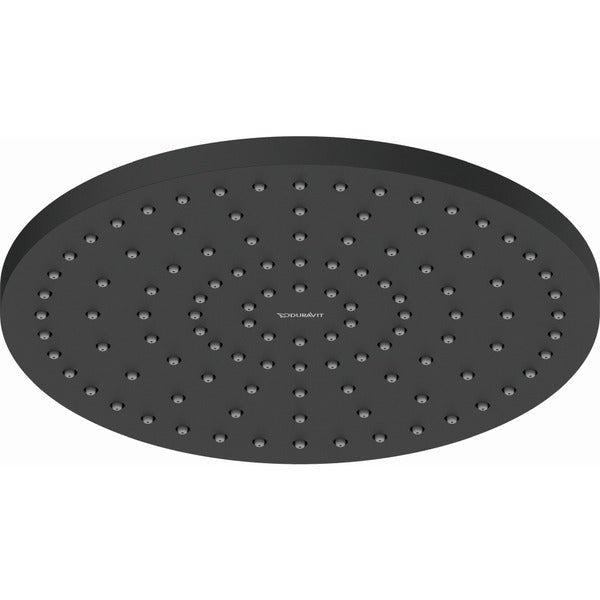 Duravit Round 250mm Showerhead with Silicone Nozzles - Matt Black - UV0660018046 - TAP 'N' SHOWER