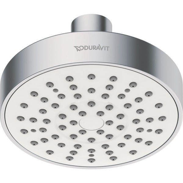 Duravit Round 100mm Showerhead with Silicone Nozzles - Chrome - UV0660022010 - TAP 'N' SHOWER
