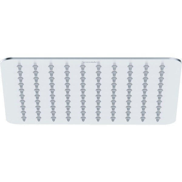 Duravit 200mm Square Showerhead with Silicone Nozzles - Chrome - UV0660030010 - TAP 'N' SHOWER