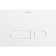 Duravit DuraSystem Dual Flush Mechanical Actuator Plate for WC A1 217 x 10 x 147mm - White - WD5001011000 - TAP 'N' SHOWER