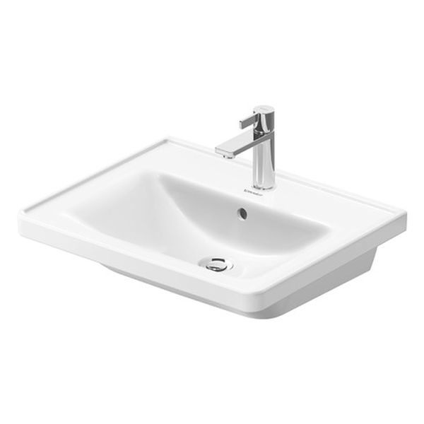 Duravit D - Neo 1 Tap Hole Ceramic Vanity Basin 600mm x 480mm x 165mm - White - 2367600000 - TAP 'N' SHOWER