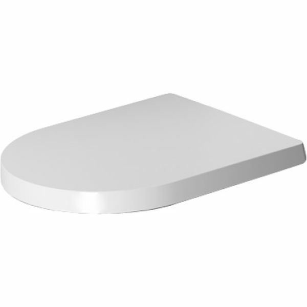 Duravit ME by Starck Soft Close Toilet Seat High Gloss 374 x 458 x 56mm - White Satin Matt - 0020092600 - TAP 'N' SHOWER