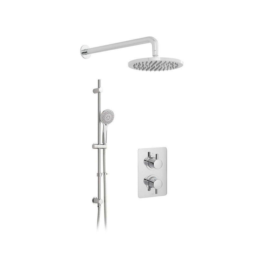 Vado Celsius 2 Outlet Thermostatic Shower Set with Riser Rail - Chrome - DX - 172252 - CELSQ - CP - TAP 'N' SHOWER