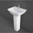 Rak Summit Basin 1 Tap Hole 500mm - White - SUM50BAS1 - TAP 'N' SHOWER