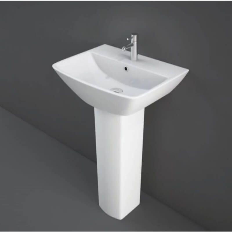 Rak Summit Basin 1 Tap Hole 500mm - White - SUM50BAS1 - TAP 'N' SHOWER