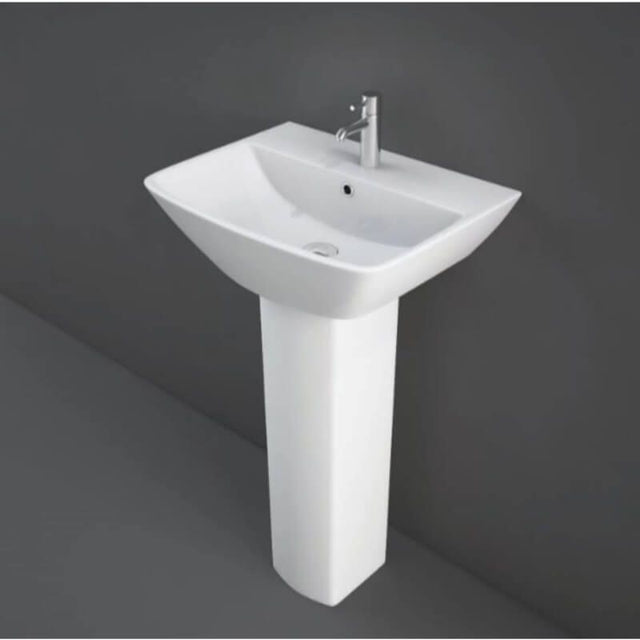 Rak Summit Basin 1 Tap Hole 500mm - White - SUM50BAS1 - TAP 'N' SHOWER