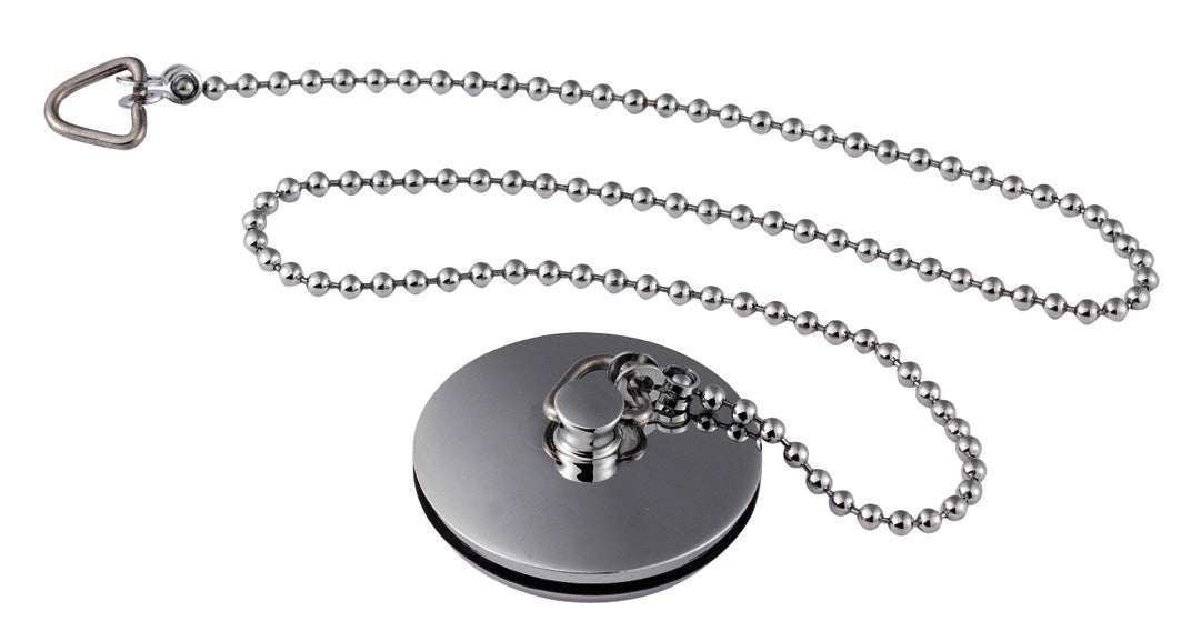 Nuie Luxury Bath Plug with Chain Ball - Chrome - E315
