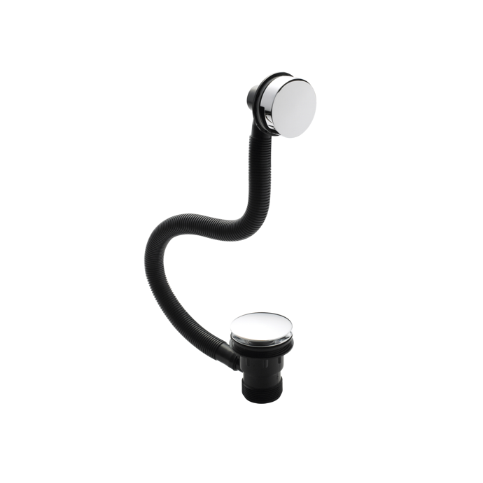 Nuie Top Bath Waste Easy Clean Press with Minimalist Overflow - Chrome