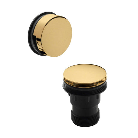 Nuie Easyclean Sprung Plug Bath Waste - Brushed Brass - E827 - TAP 'N' SHOWER