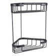 Eastbrook Wall Mounted 2 Tier Corner Basket 175mm - Matt Black - 52.242 - TAP 'N' SHOWER