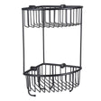 Eastbrook Wall Mounted 2 Tier Corner Basket 345mm - Matt Black - 52.241 - TAP 'N' SHOWER