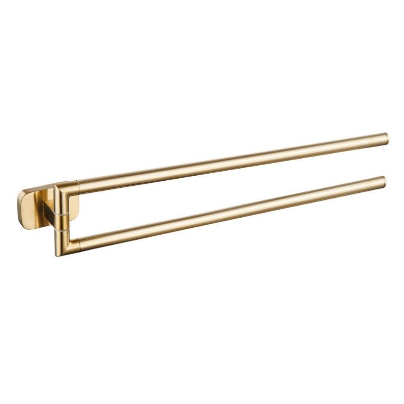 Eastbrook Asti Wall Mounted Double Split Rail - Brushed Brass - 52.456 - TAP 'N' SHOWER