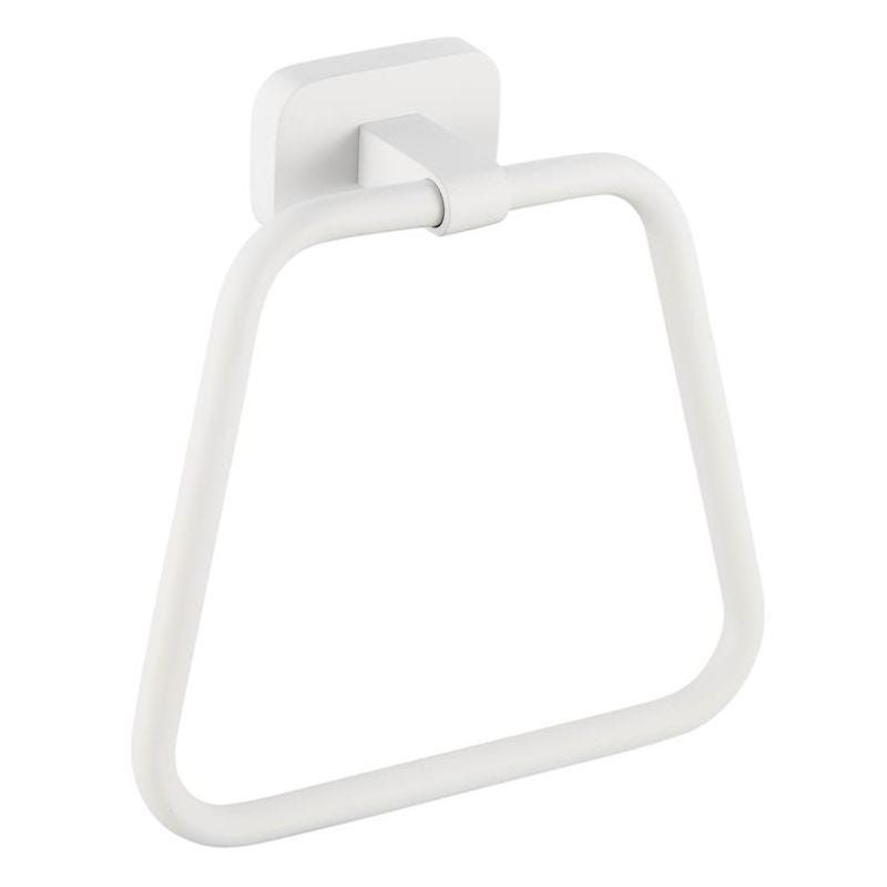 Eastbrook Asti Wall Mounted Square Towel Ring - Matt White - 52.463 - TAP 'N' SHOWER