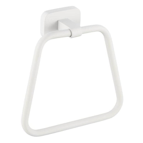 Eastbrook Asti Wall Mounted Square Towel Ring - Matt White - 52.463 - TAP 'N' SHOWER