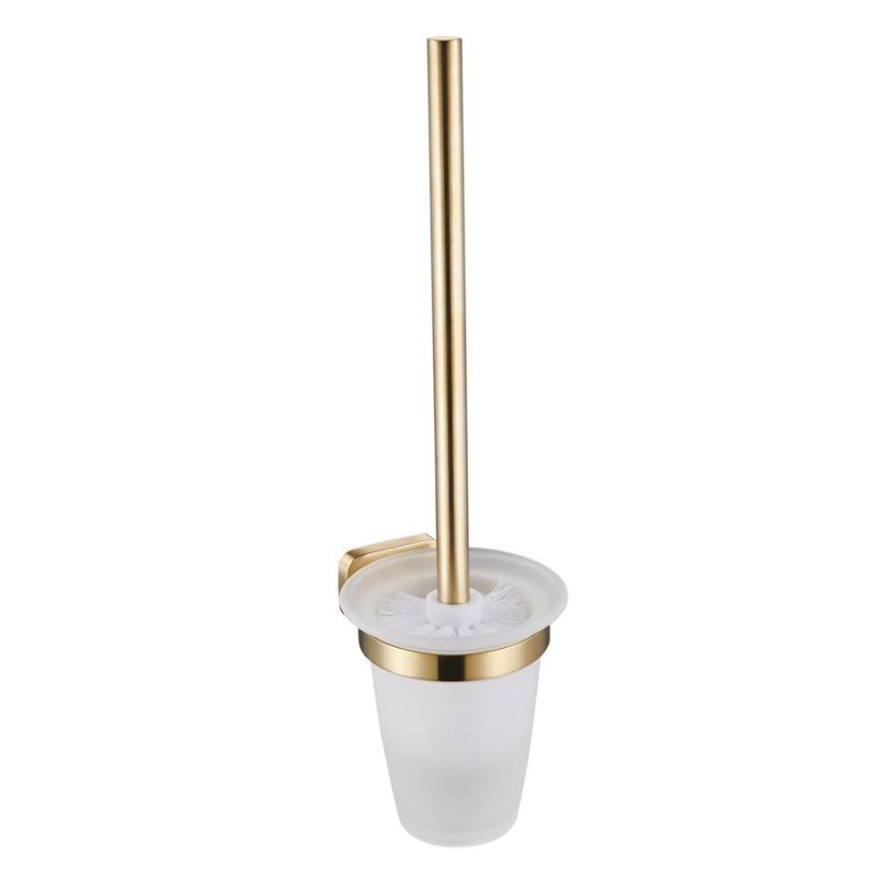 Eastbrook Asti Wall Mounted Toilet Brush Holder - Brushed Brass - 52.452 - TAP 'N' SHOWER