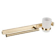 Eastbrook Asti Wall Mounted Towel Ring Hook and Tumbler Holder - Brushed Brass - 52.442 - TAP 'N' SHOWER