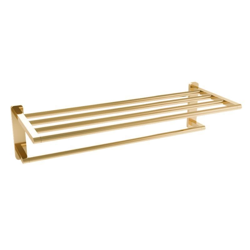 Eastbrook Asti Wall Mounted Towel Shelf - Brushed Brass - 52.457 - TAP 'N' SHOWER