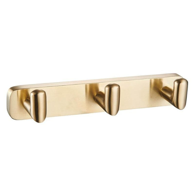 Eastbrook Asti Wall Mounted Triple Robe Hook - Brushed Brass - 52.458 - TAP 'N' SHOWER