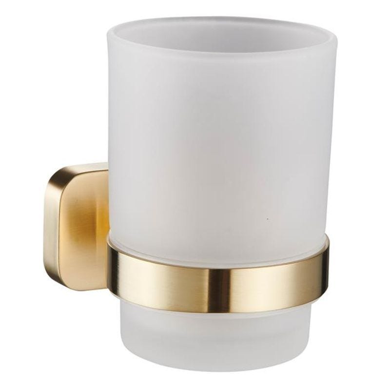 Eastbrook Asti Wall Mounted Tumbler Holder - Brushed Brass - 52.448 - TAP 'N' SHOWER