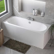 Eastbrook Biscay 5mm Acrylic Straight Edge Double Ended Bath 1800mm x 800mm - Matt White - 42.0506 - TAP 'N' SHOWER