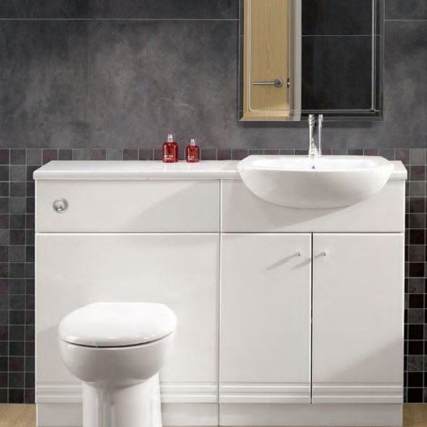 Eastbrook Bonito Laminate Worktop 1500mm - White - 28.007 - TAP 'N' SHOWER