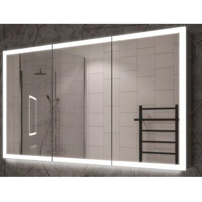 Eastbrook Casio 3 Door Mirror Cabinet with LED Lights and Sensor 1200mm x 700mm - 40.1025 - TAP 'N' SHOWER